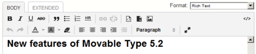 New rich text editor on MT